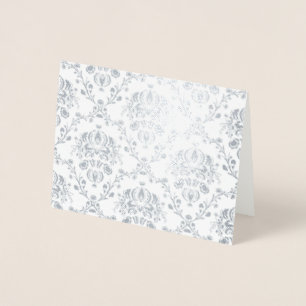 Silver Damask Folienkarte