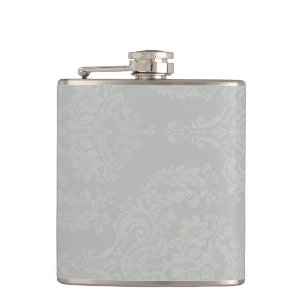 Silver Damask Lady Hip Flask Flachmann