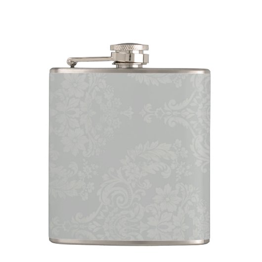 Silver Damask Lady Hip Flask Flachmann (Vorderseite)