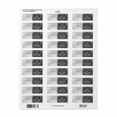 Silver Damask Masquerade Halloween Address Labels (Vorne)