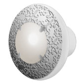 Silver Damask mit einer Imitat-Marbellperle Keramikknauf (Rechts)