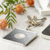 Silver Damask mit einer Imitat-Marbellperle Schlüsselanhänger (Seite)