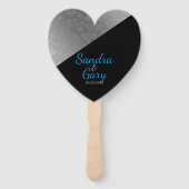 Silver Damask Muster Fächer (Vorderseite)