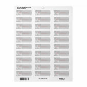 Silver Damask Pink Monogram Wedeladresse Label (Vorne)