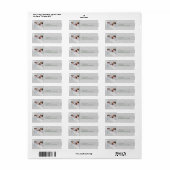 Silver Damask Rose Brautparty-Adressetikett (Vorne)