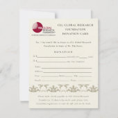 Silver Damask Seminar Event, QR Code Spende Einladung (Vorderseite)