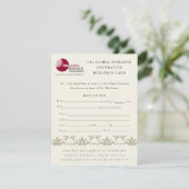 Silver Damask Seminar Event, QR Code Spende Einladung (Stehend Vorderseite)