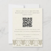 Silver Damask Seminar Event, QR Code Spende Einladung (Rückseite)