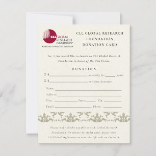 Silver Damask Seminar Event, QR Code Spende Einladung