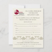 Silver Damask Seminar Event, QR Code Spende Einladung (Vorderseite)