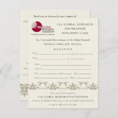 Silver Damask Seminar Event, QR Code Spende Einladung (Vorne/Hinten)