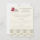 Silver Damask Seminar Event, QR Code Spende Einladung (Vorderseite)