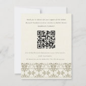 Silver Damask Seminar Event, QR Code Spende Einladung (Rückseite)