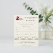 Silver Damask Seminar Event, QR Code Spende Einladung (Stehend Vorderseite)