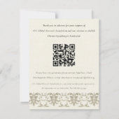 Silver Damask Seminar Event, QR Code Spende Einladung (Rückseite)