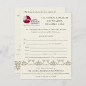 Silver Damask Seminar Event, QR Code Spende Einladung (Vorne/Hinten)