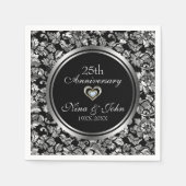 Silver Damask Serviette (Vorderseite)