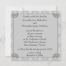 Silver Damask Wedding