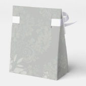 Silver Damask Wedding Gefälligkeitsboxen Geschenkschachtel (Rückseite)