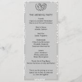 Silver Damask Wedding Program Programm (Rückseite)