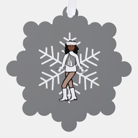 Silver Dancer Ornament Karte (Vorderseite)