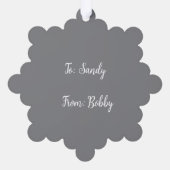 Silver Dancer Ornament Karte (Rückseite)