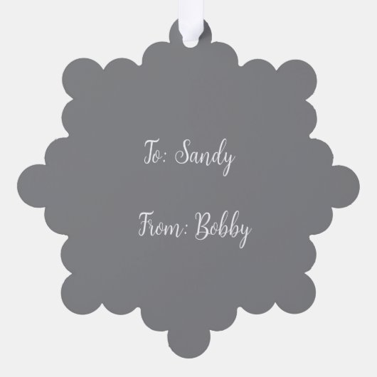 Silver Dancer Ornament Karte (Rückseite)