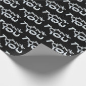 Silver Danke, dass Sie schwarzes Wrapping Paper Geschenkpapier (Ecke)