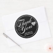 Silver Dankeschön an den klassischen Rundaufkleber Runder Aufkleber (Umschlag)
