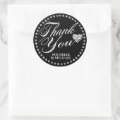 Silver Dankeschön an den klassischen Rundaufkleber Runder Aufkleber (Tasche)