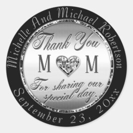 Silver Dankeschön an den klassischen Rundaufkleber Runder Aufkleber