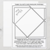 Silver Dankeschön an Ihr Kartenumschlagpapier (Vorne/Hinten)