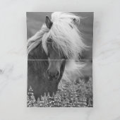 Silver Dapple in der Lupine Horse Grußkarte Karte (Innenseite)