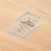 Silver Decoration 25. Hochzeitstag Acryleinladungen (Ablage )