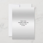 Silver Decoration Wedding Dankeskarte (Rückseite)