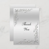 Silver Decoration Wedding Dankeskarte (Vorne/Hinten)