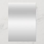 Silver Decoration Wedding Menükarte (Rückseite)