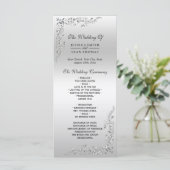 Silver Decoration Wedding Program (Stehend Vorderseite)