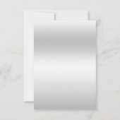 Silver Decoration Wedding RSVP Karte (Rückseite)