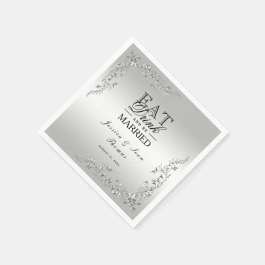 Silver Decoration Wedding Serviette (Ecke)
