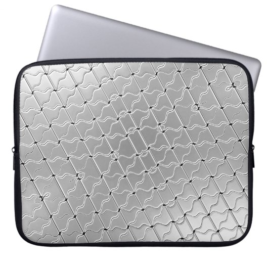Silver Decorative Laptop Sleeve (Vorderseite)