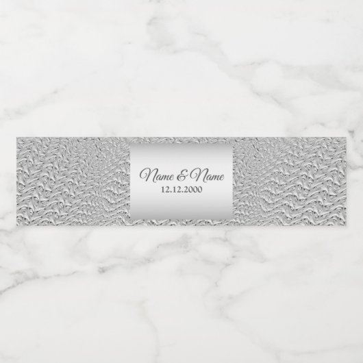 Silver Decorative Water Flasche Etikett (Einzelnes Label)