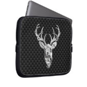 Silver Dee on Carbon Fibre Style Print Laptopschutzhülle (Vorne Rechts)