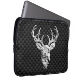 Silver Dee on Carbon Fibre Style Print Laptopschutzhülle (Vorne Rechts)