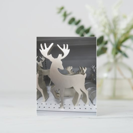 Silver Deer Postkarte (Stehend Vorderseite)