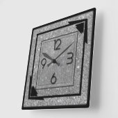 Silver Deko Quadratische Wanduhr (Winkel)