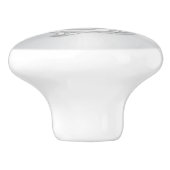 Silver Delphins Monogram Coastal Keramikknauf (Seitenansicht)