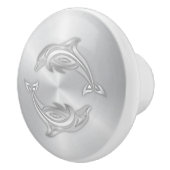 Silver Delphins Monogram Coastal Keramikknauf (Rechts)