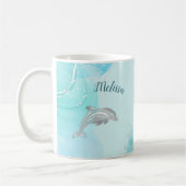 Silver Delphins Wave Coastal Ihr Name Kaffeetasse (Links)