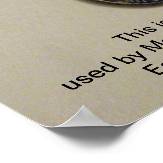 Silver Denarius Marc Antony Coin Foto Print Poster (Ecke)